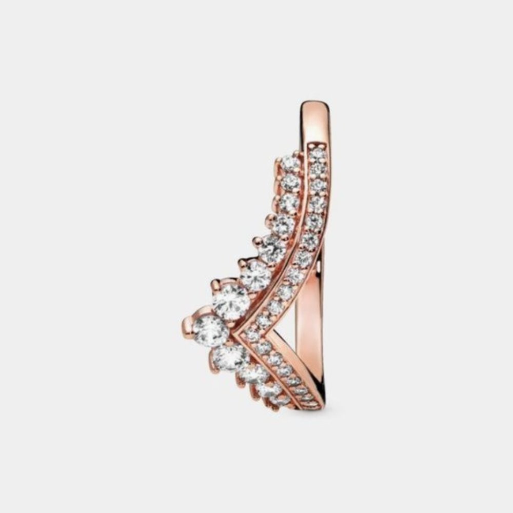 Pandora Princess Wishbone Ring 7.5 - Picture 7 of 8